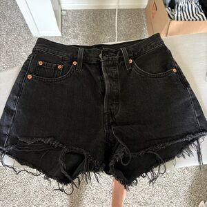 Levi’s Black Denim Women Shorts